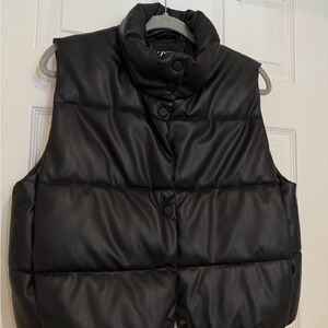 Zara Black Puffer Vest